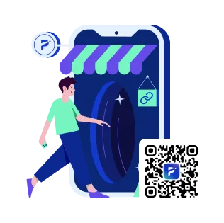 Ícono de hombre entrando a un comercio con funcionalidades de Pocket